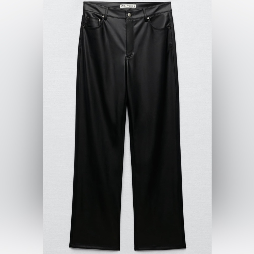 Zara Cropped Leather Pants